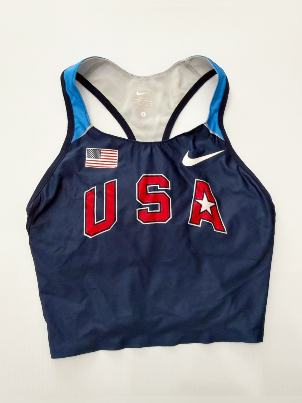 Nike Pro Elite USA Olympic Women Track Crop Top Bra - S